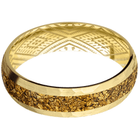 10K Yellow Gold + Hammer Finish