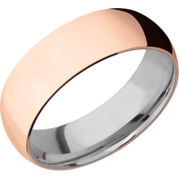 10K Rose Gold + Polish Finish + Titanium