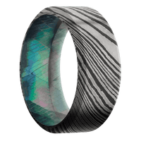 Damascus + Acid Finish + Black Mother of Pearl