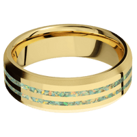 10K Yellow Gold + Polish , Bead Finish