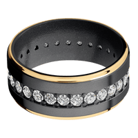 Zirconium + Bead , Polish Finish + Dark Grey