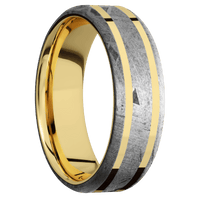Meteorite + None Finish + 18K Yellow Gold