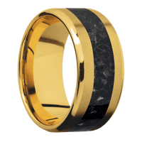 18K Yellow Gold + Sand , Polish Finish