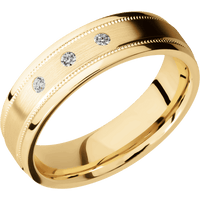 10K Yellow Gold + Satin , Polish Finish