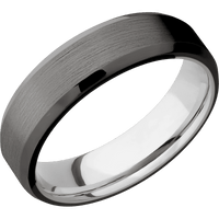 Tantalum Noir + Satin , Polish Finish + 14K White Gold