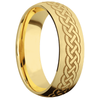 14K Yellow Gold + Satin Finish