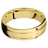 10K Yellow Gold + Satin , Satin Finish