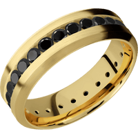 14K Yellow Gold + Satin , Satin Finish
