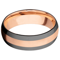 14K Rose Gold + Satin Finish