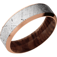 18K Rose Gold + Polish , Satin Finish + Sequoia