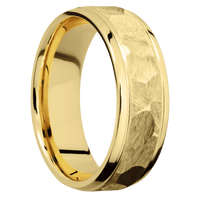 14K Yellow Gold + Rock , Polish Finish