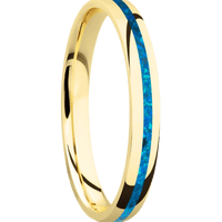 14K Yellow Gold + Polish Finish