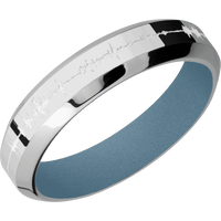 14K White Gold + Polish , Polish Finish + Polar Blue