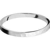 18K White Gold + Hammer Finish