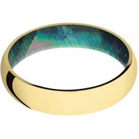 22K Yellow Gold + Polish Finish + Black Mother of Pearl