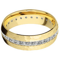 10K Yellow Gold + Hammer Finish