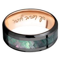 Zirconium + Polish , Polish Finish + 14K Rose Gold