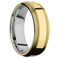14K Yellow Gold + Polish , Sand Finish + Cobalt Chrome