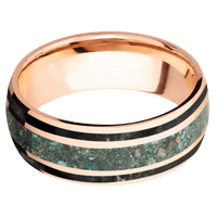 14K Rose Gold + Polish Finish