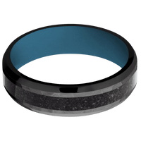 Zirconium + Hammer , Polish Finish + Royal Blue