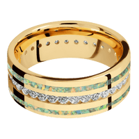 18K Yellow Gold + Polish Finish