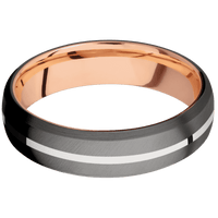 Tantalum Noir + Anglesatin , Satin Finish + 18K Rose Gold