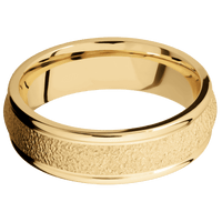 10K Yellow Gold + Stipple , Polish Finish