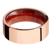 14K Rose Gold + Polish Finish + Padauk