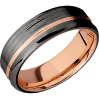 Tantalum Noir + Treebarkh , Polish Finish + 14K Rose Gold
