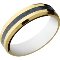 14K Yellow Gold + Polish , Polish Finish + White