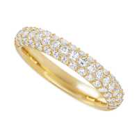 14K Yellow Gold band with 18 Round and 34 Round Diamond (ST) having TCW-.87