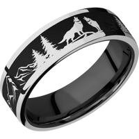 10K White Gold + Polish Finish + Zirconium