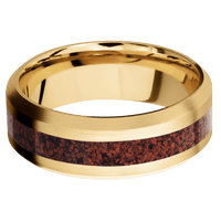10K Yellow Gold + Satin , Bead Finish