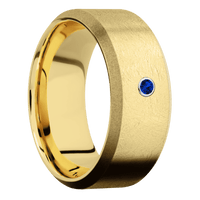 10K Yellow Gold + Distressed , Sand Finish