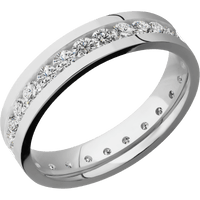 14K White Gold + Polish Finish