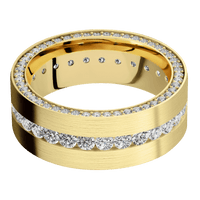 10K Yellow Gold + Satin Finish