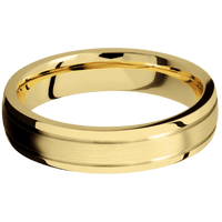 10K Yellow Gold + Satin , Polish Finish