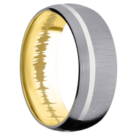 Tantalum + Crosssatin , Satin Finish + 10K Yellow Gold
