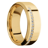 10K Yellow Gold + Polish , Satin Finish