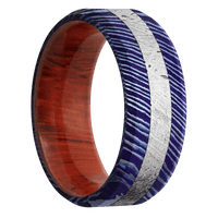 Titanium Damascus + Satinetched , Satinetched Finish + Padauk