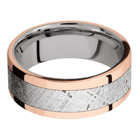 10K Rose Gold + Polish Finish + Titanium