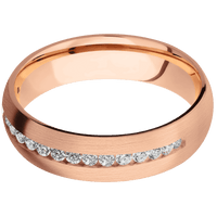 14K Rose Gold + Satin Finish