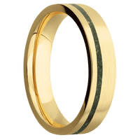 14K Yellow Gold + Satin , Satin Finish
