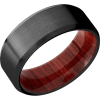 Zirconium + Satin , Satin Finish + Red Heart