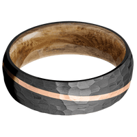 Zirconium + Hammer Finish + Whiskey Barrel