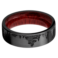 Zirconium + Satin Finish + Blood Wood