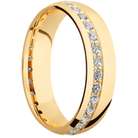 14K Yellow Gold + Polish Finish