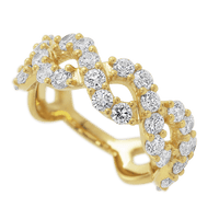 18K Yellow Gold band with 30 Round Lab Grown Diamond having TCW-1.5