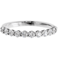 Platinum band with 11 Round Lab Grown Diamond having TCW-.55