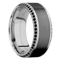 14K White Gold + Satin , Polish Finish